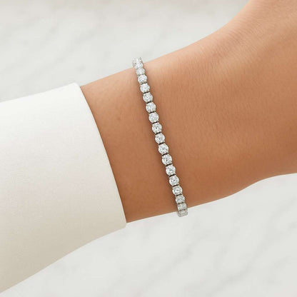 Round Cut Lab Diamond Tennis Bracelet