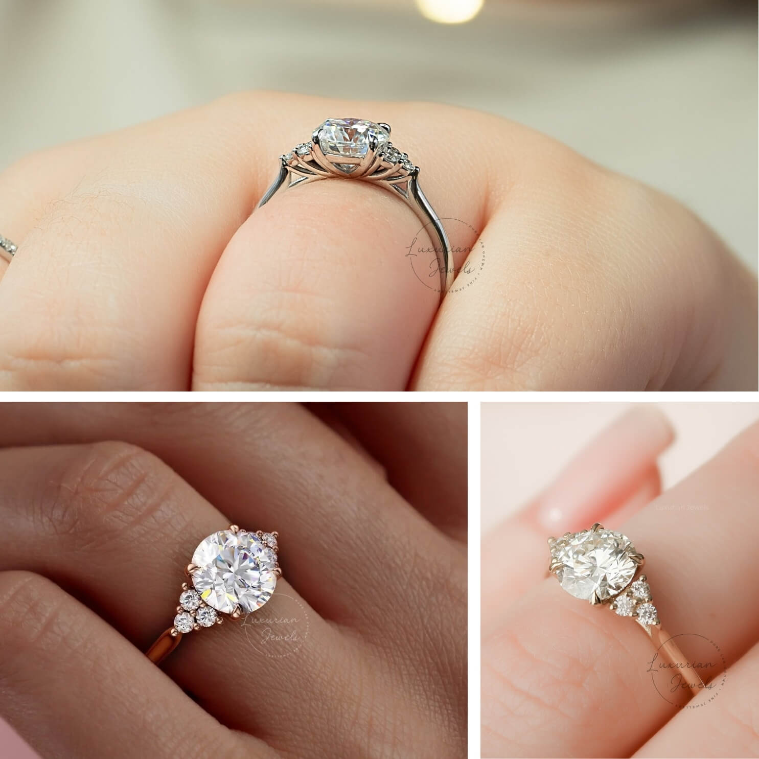 Round Cut Lab Diamond Wedding Ring
