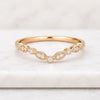 Round Cut Lab Grown Diamond Milgrain Wedding Band Ring