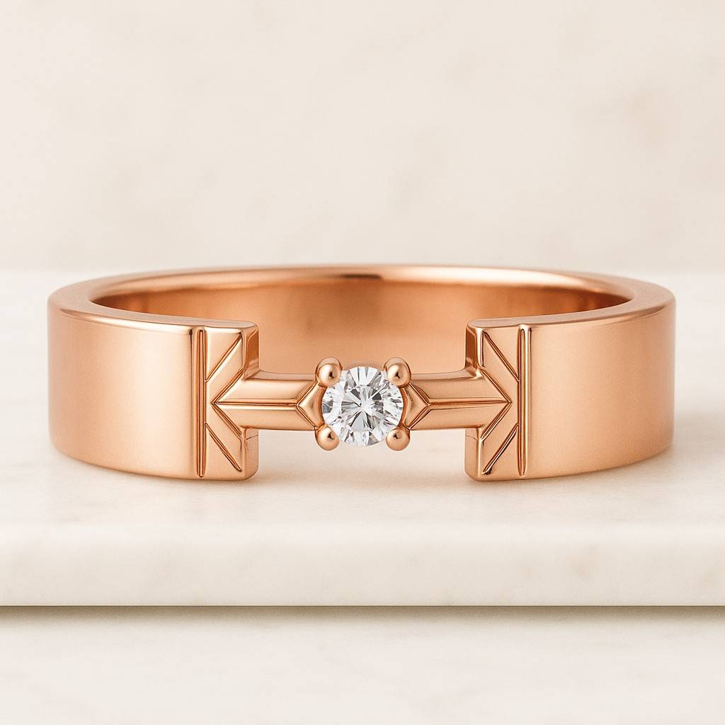 Round Cut Lab Grown Diamond Curved Ring Distance Pave Set CVD Diamond Bridal Matching Band