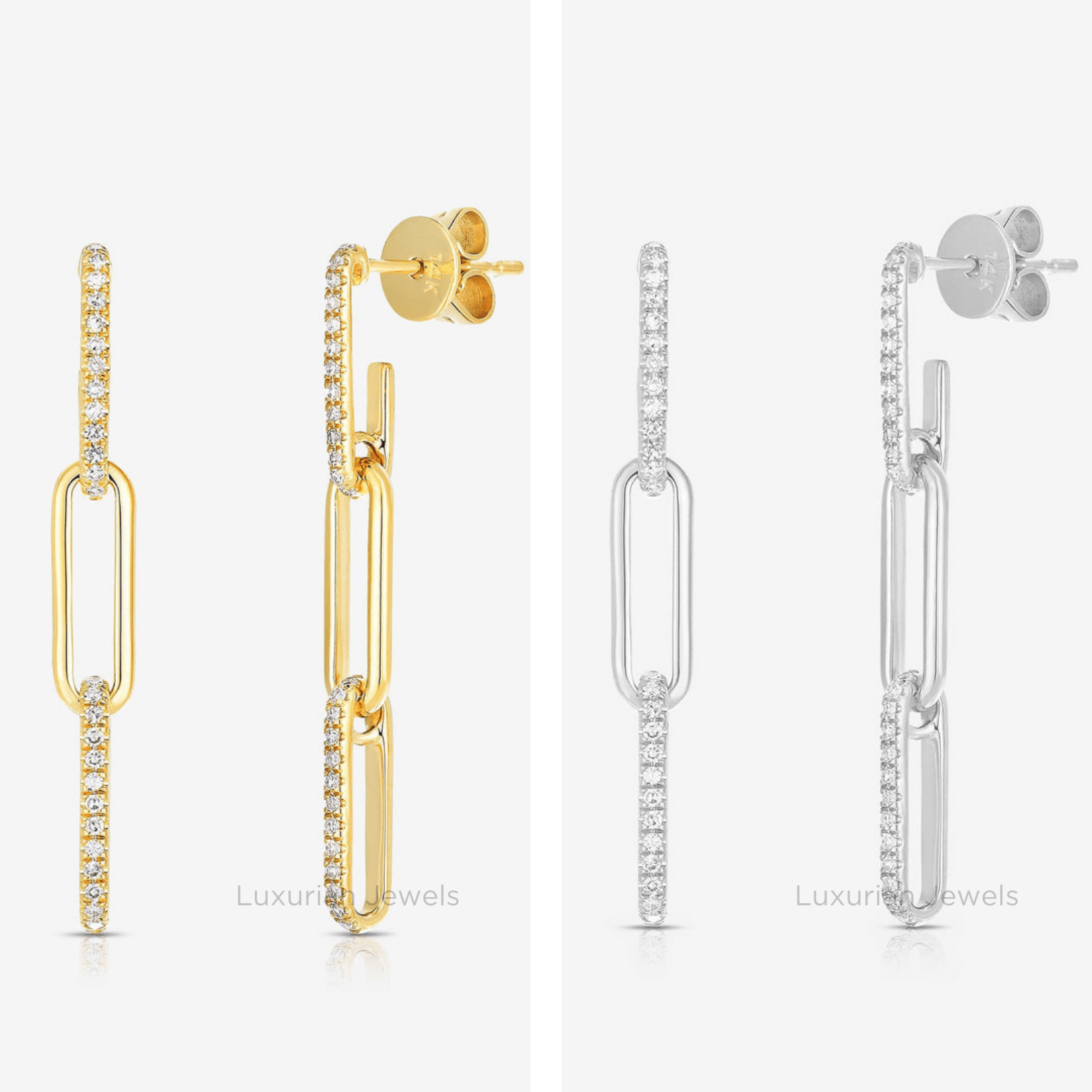 Round Cut Lab Grown Diamond Dangle Drop Earrings