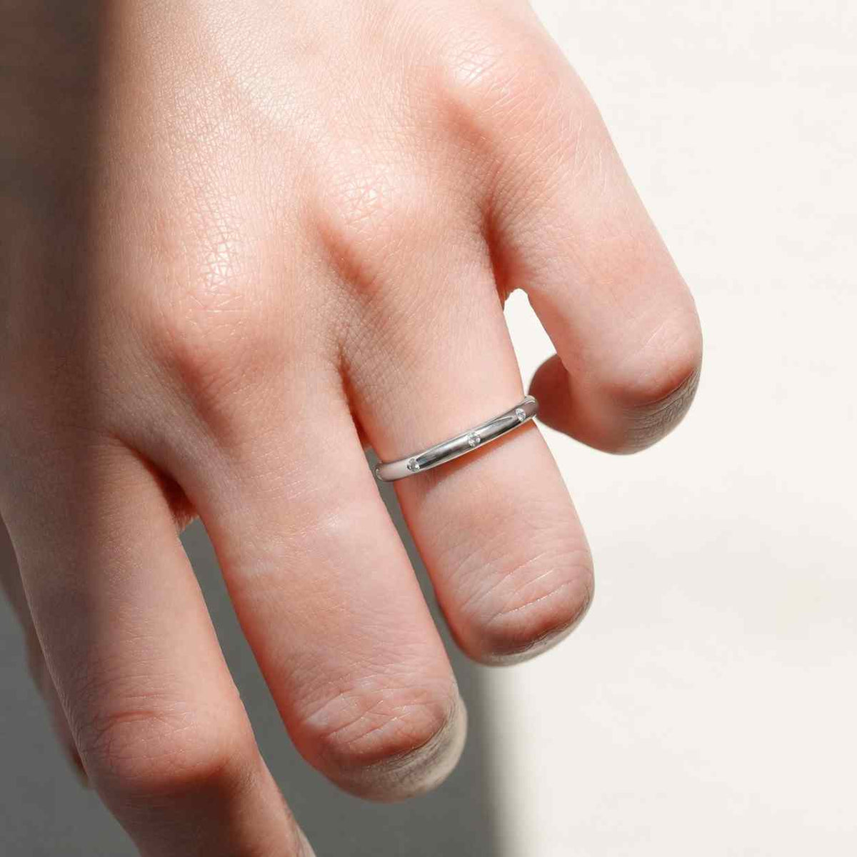 Round Cut Lab Grown Diamond Distance Band For Wedding Gift, 