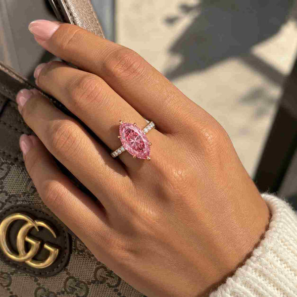 Round Cut Lab Grown Diamond Engagement Ring, Bypass Shank Diamond Wedding Ring, Solid White Gold Anniversary Gift Ring For Her, Promise Ring
