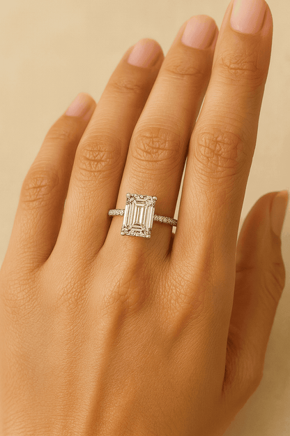 Round Cut Lab Grown Diamond Engagement Ring E VVS2 IGI Certification Diamond Tulip Floral Antique ring For Her Vintage Ring