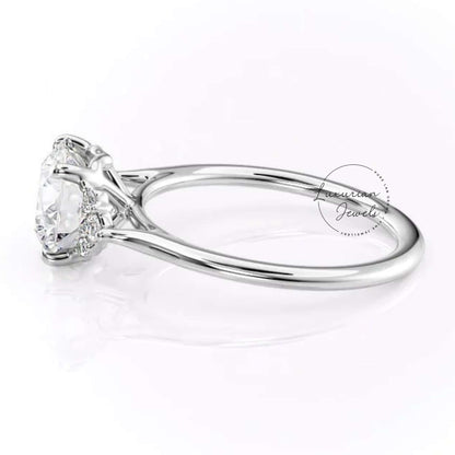 Round Cut Lab Grown Diamond Engagement Ring For Her