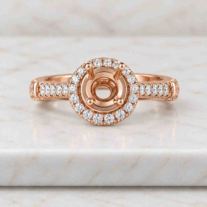 Lab Grown Diamond Engagement Ring Round Brilliant Ring Genuine Diamond Anniversary Ring Round Distance Lab Diamond Wedding Ring Brilliant