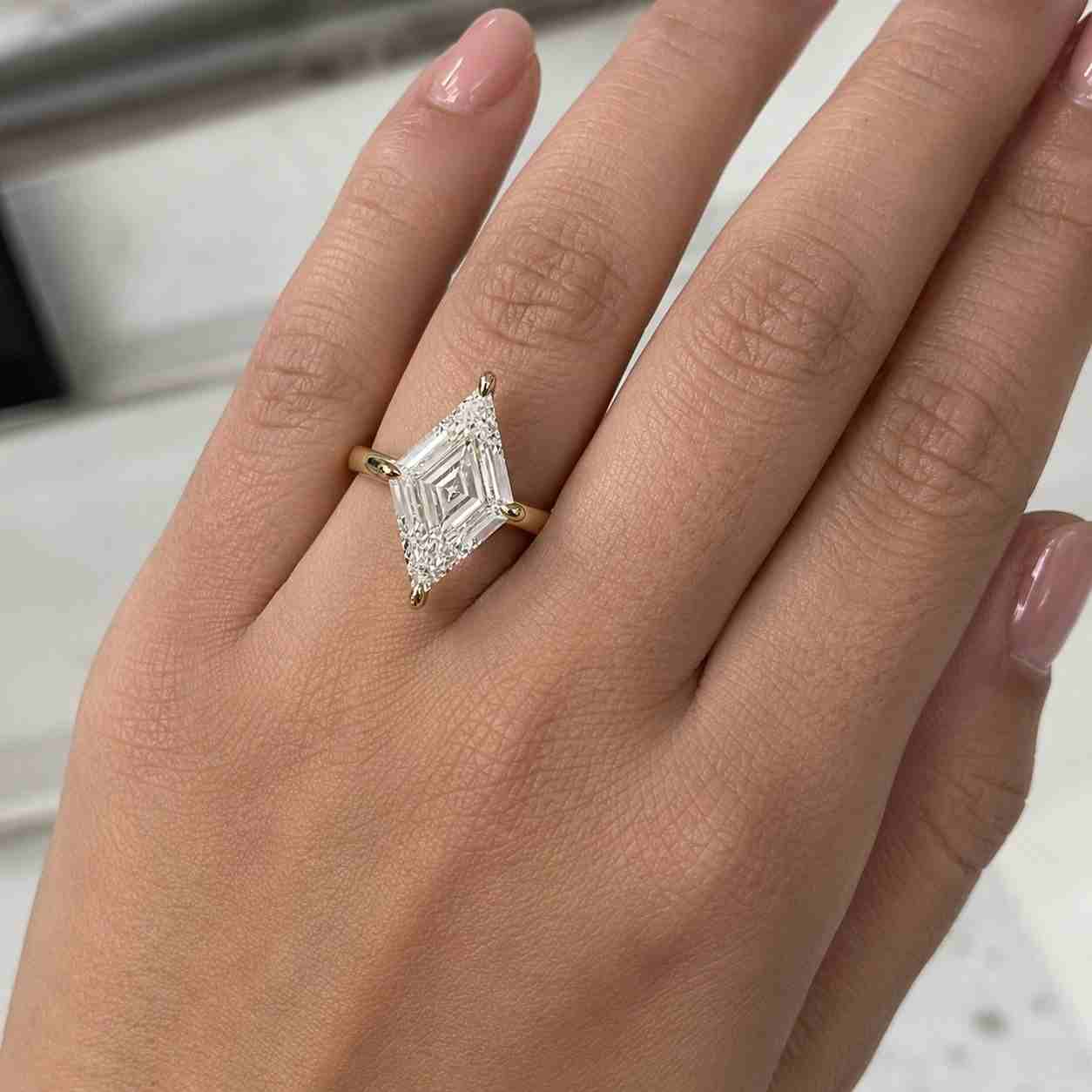 round cut lab grown diamond engagement ring, infinity twist band, 14k rose gold halo wedding ring for her