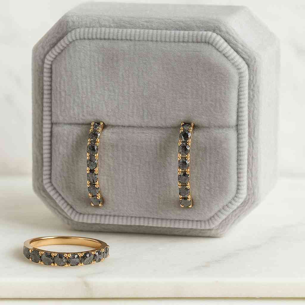 Round Cut Lab Grown Diamond Engagement Ring Lab Created Diamond Ring Pave Band