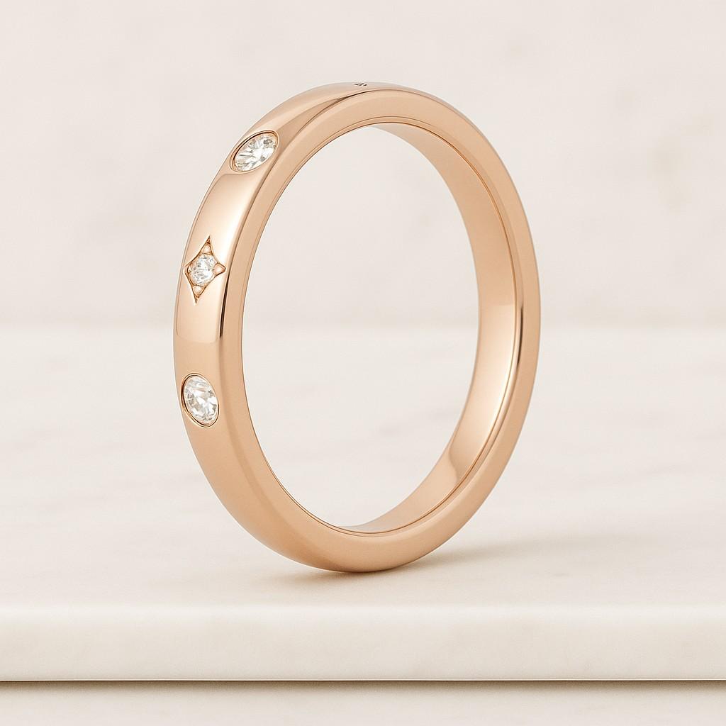 Round Cut Lab Grown Diamond Men Wedding Band Ring, Mens Stacking Comfort Fit Band Anniversary Gifts for Him Diamond Ring For Men
