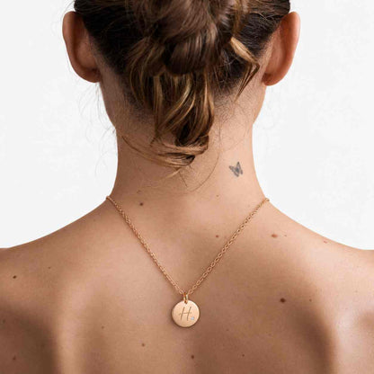 Round Cut Lab Grown Diamond Padlock Initial Necklace / EF-VS Diamond 14K Solid Gold Necklace / Personalized Necklace For Engagement Gift

