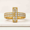 14k Solid Gold Round Lab Grown Diamond Christian Cross His & Hers Matching Band