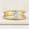 1.01 CT Round Cut Lab Grown Diamond Double Shank Ring