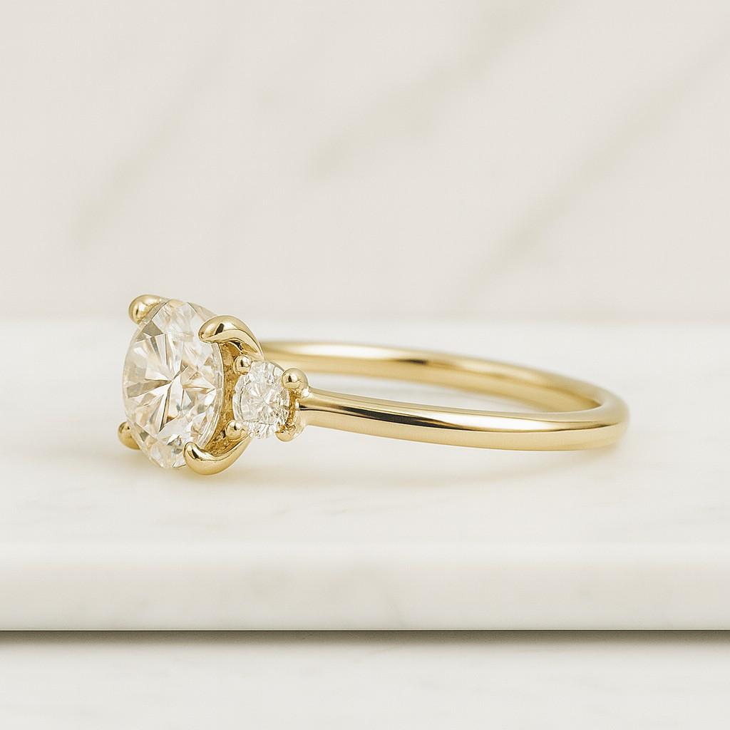 Round Cut Lab Grown Diamond Solitaire Ring 1 to 3 CT Lab Diamond Engagement Ring