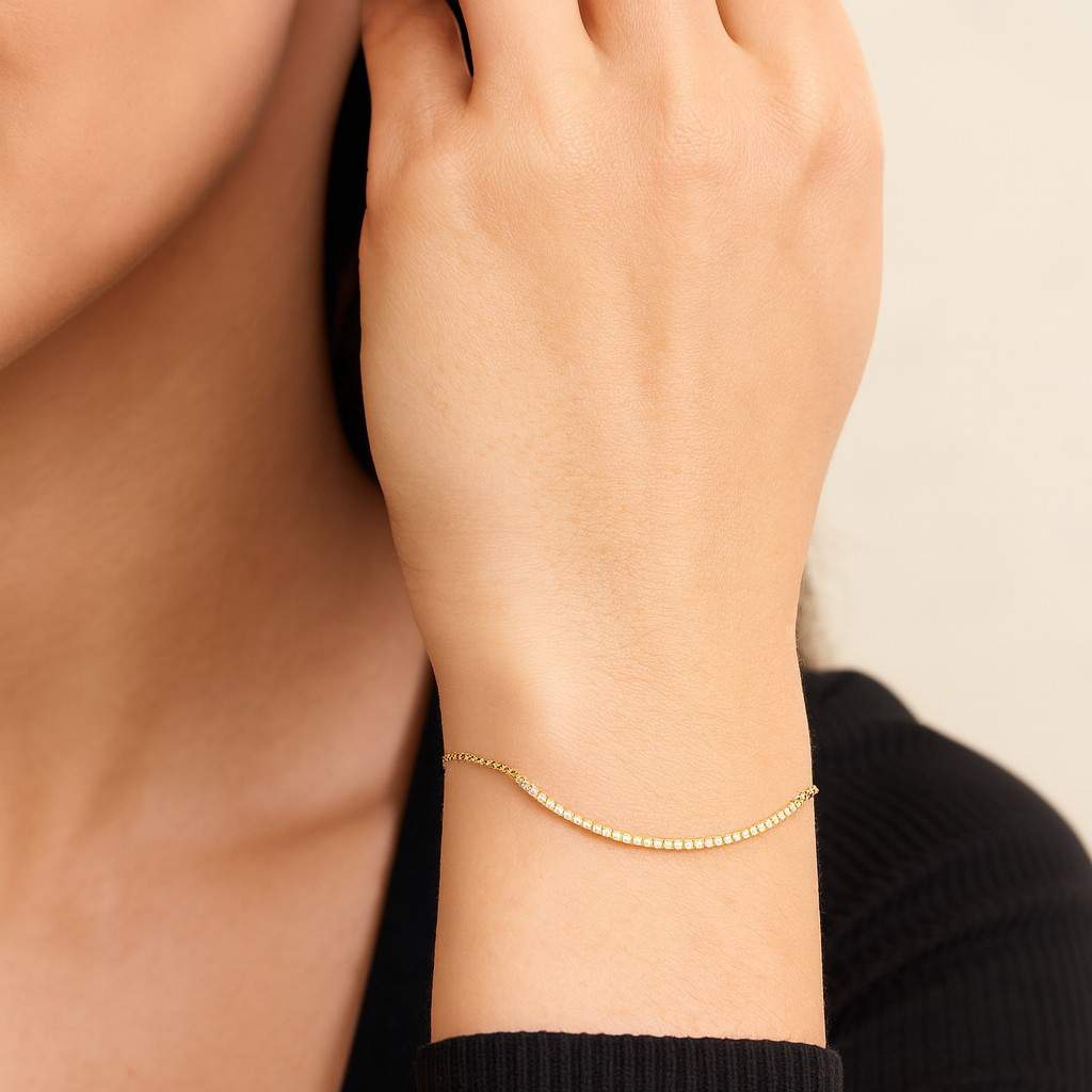 Round Cut Lab Grown Diamond Star Necklace  14K Yellow Gold Pave Set Diamond Necklace