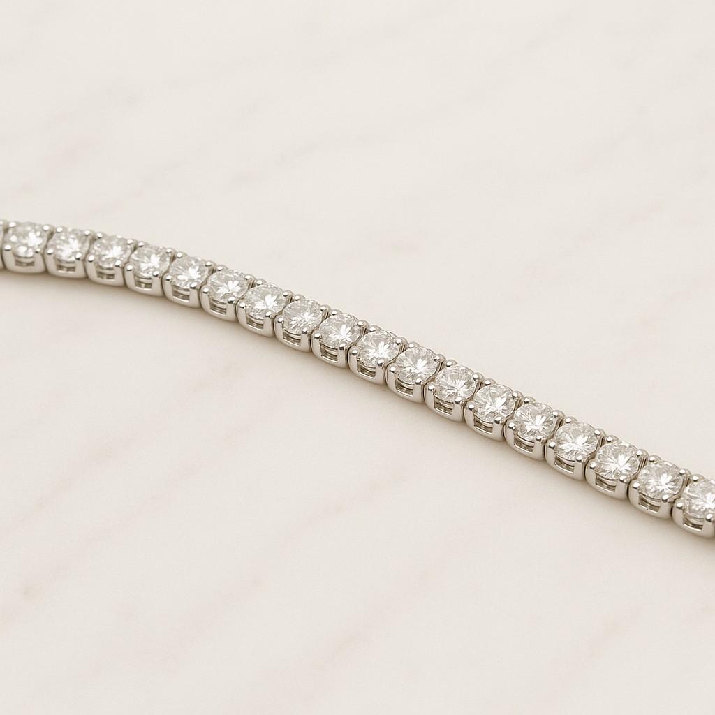 Round Cut Lab Grown Diamond Tennis Bracelet Conflict Free Diamond Bracelet Gift for her