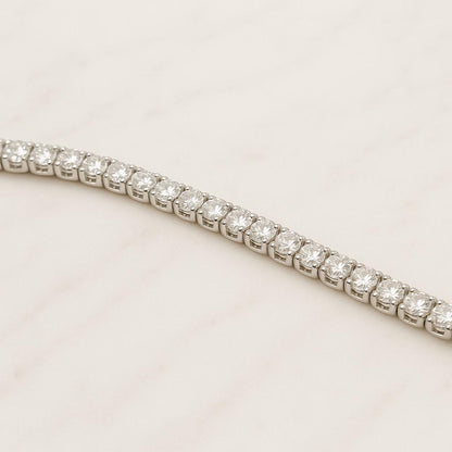 Round Cut Lab Grown Diamond Tennis Bracelet Conflict Free Diamond Bracelet Gift for her