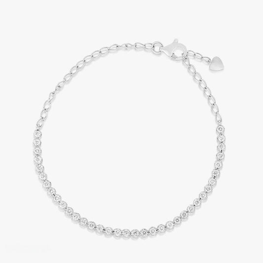 Round Cut Lab Grown Diamond Tennis Bracelet Gift For Her