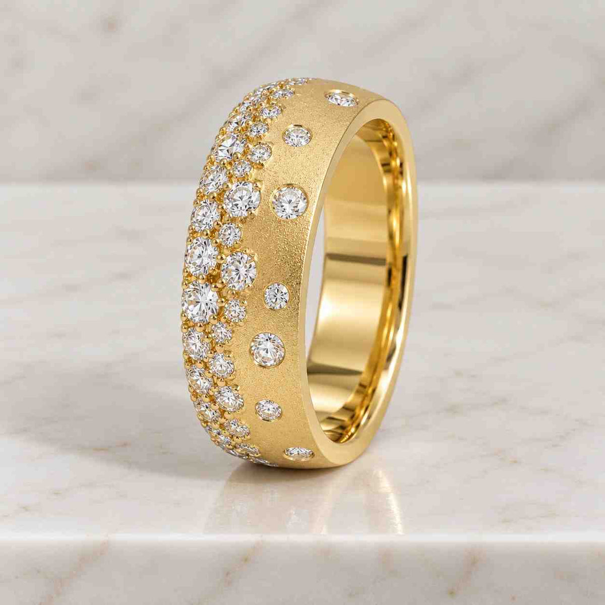 round cut moissanite anniversary band, 925 silver wide band ring, beautiful women's band gift, full eternity band, diamond cigar band.
