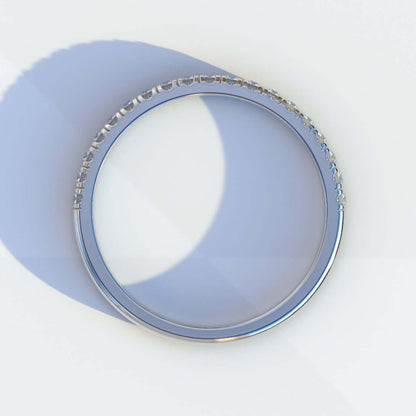Round Cut Moissanite Band
