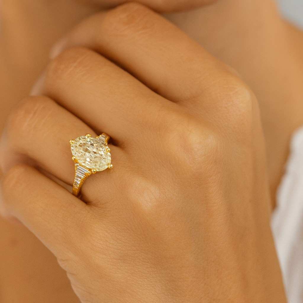 Round Cut Moissanite Diamond Engagement Ring Art Deco Style Lab Grown Diamond Anniversary Propose Ring Gift For Her Bridal Wedding Rings