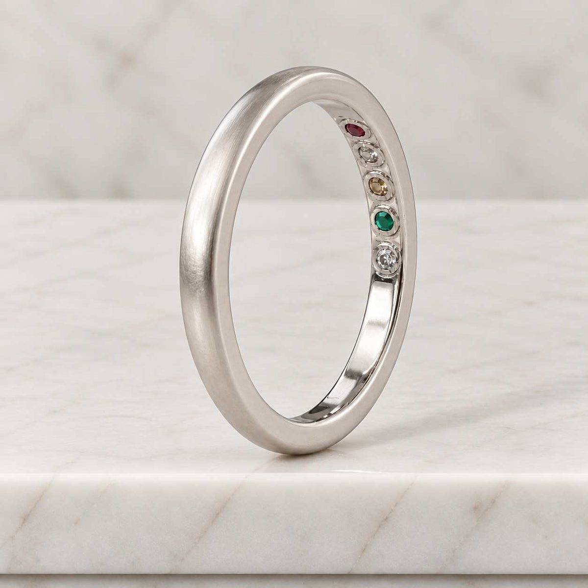 Round Cut Moissanite Engagement Ring Dainty Rose Gold Silver Solitaire Ring Pink Purple Crystal CZ Wedding Band Unique Promise Ring
