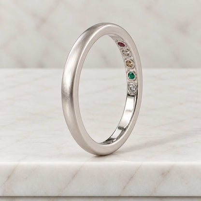 Round Cut Moissanite Engagement Ring Dainty Rose Gold Silver Solitaire Ring Pink Purple Crystal CZ Wedding Band Unique Promise Ring
