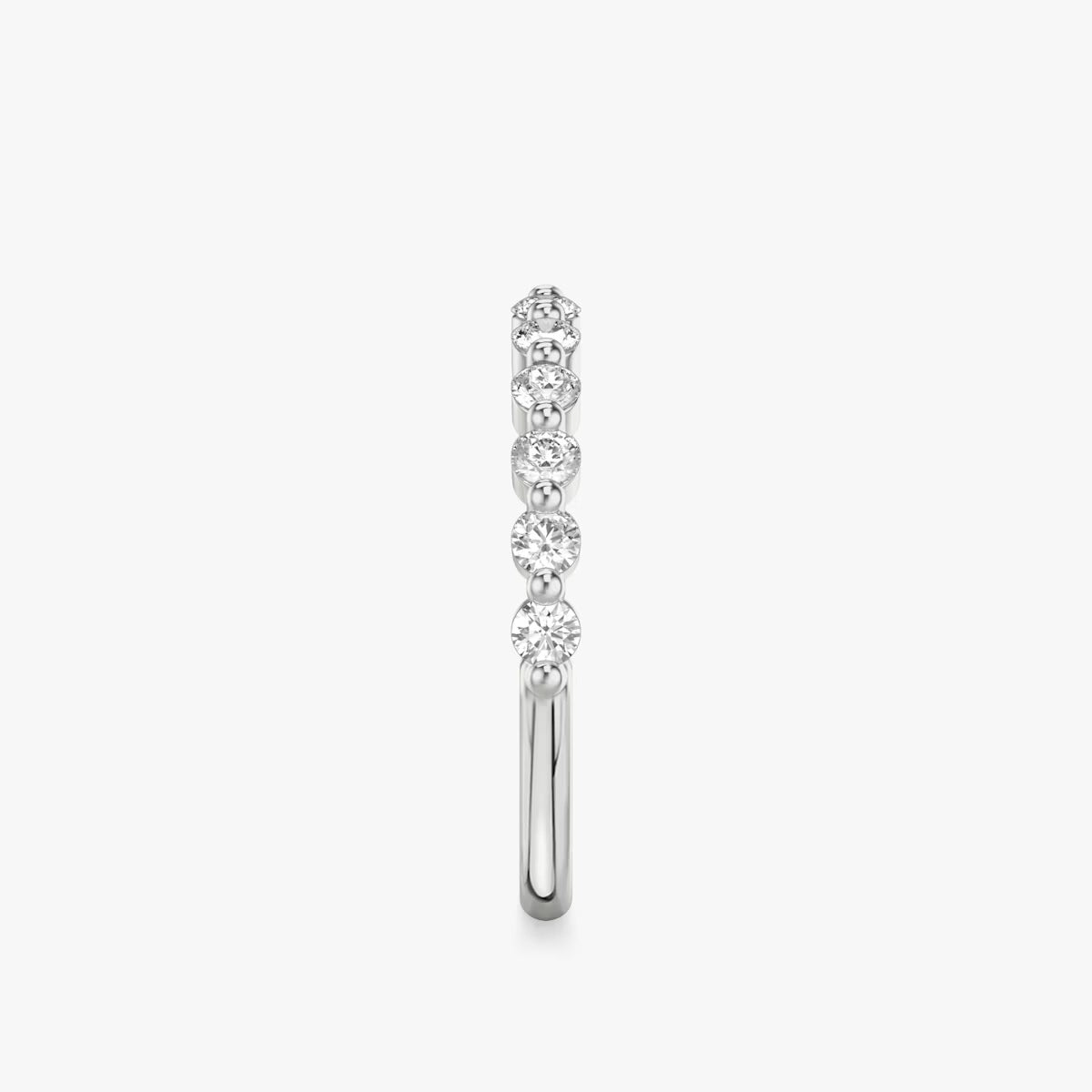 Round Cut Moissanite Wedding Band For her