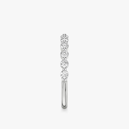 Round Cut Moissanite Wedding Band For her