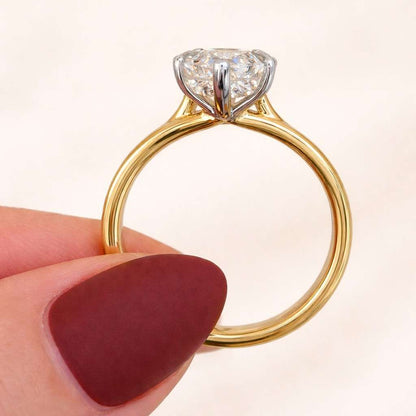  Round Cut Promise Ring Round Cut Solitaire Moissanite Ring For Her