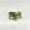 Black Pearl Adjustable Ring In Hawaiian Heritage Design