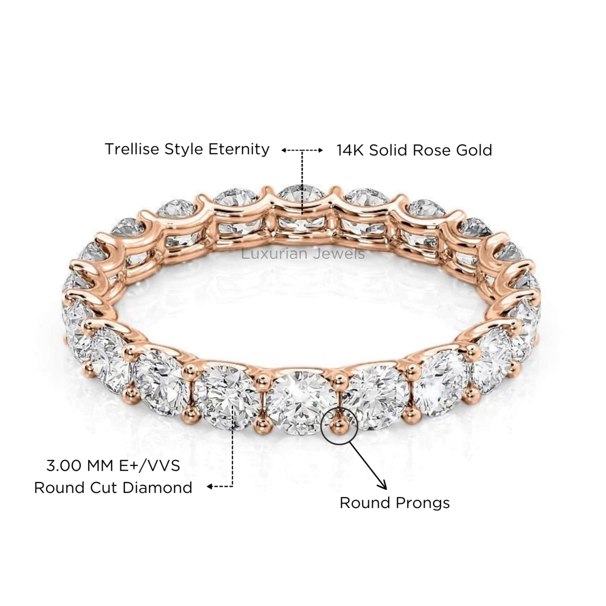 Round Cut Wedding Ring for Women Gold Enhancer Ring