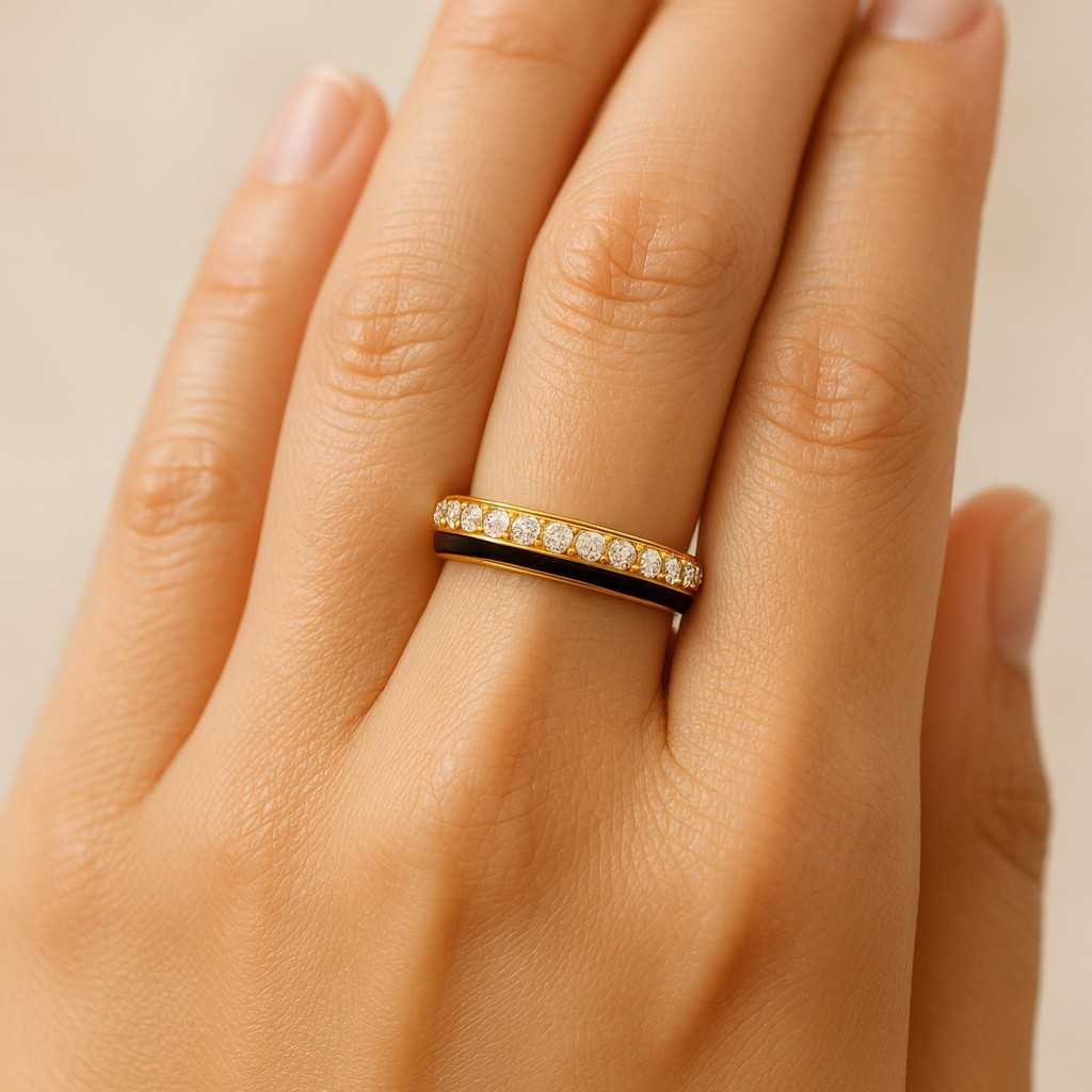 Round Diamond Band Unique Anniversary Ring for Wife Best Birthday GiftS