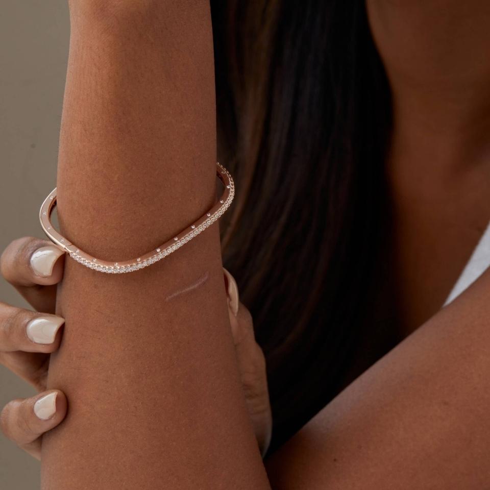 Round Diamond Bangle For Her