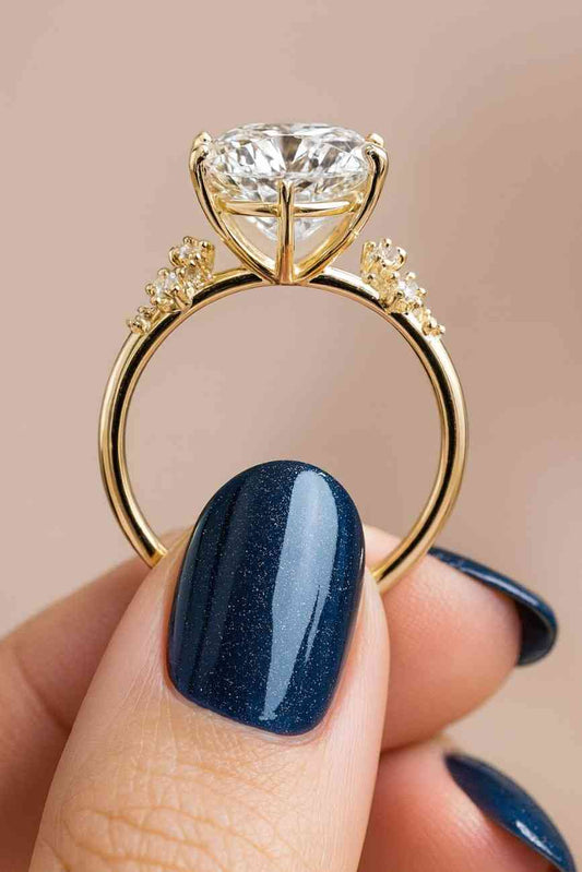 Round Diamond Bridal Set Stacked Anniversary Ring Set Gift Enhancer Wedding Gift