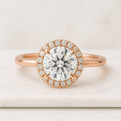 Round Diamond Earrings  Four Prong Stud Earrings For Christmas Gift For Her  Solitaire Earring Pair