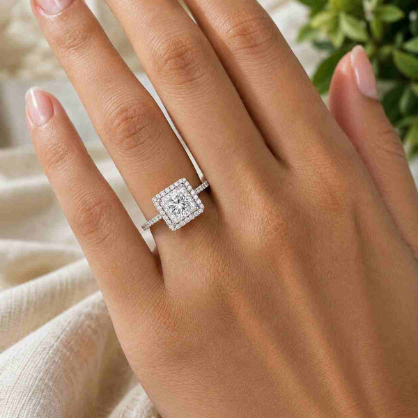 Round Diamond Engagement Ring Twisted Wedding Ring for Her Yellow/Rose Gold Ring Anniversary Gift Genuine Lab Grown Diamond Ring
