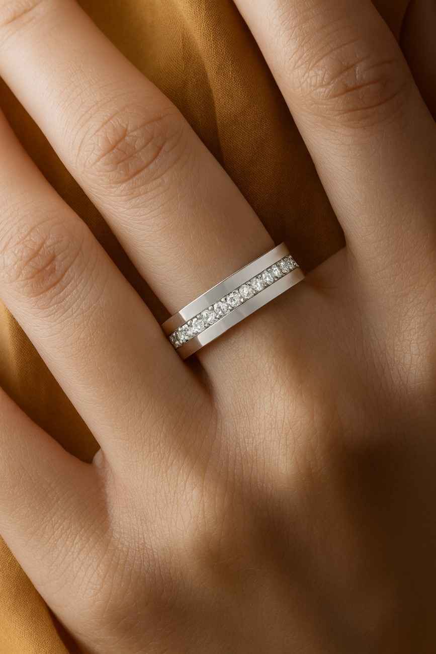 Round Diamond Eternity Band for for Women Gift For Her Diamond Band Gift For Her Birthday Gift For Her