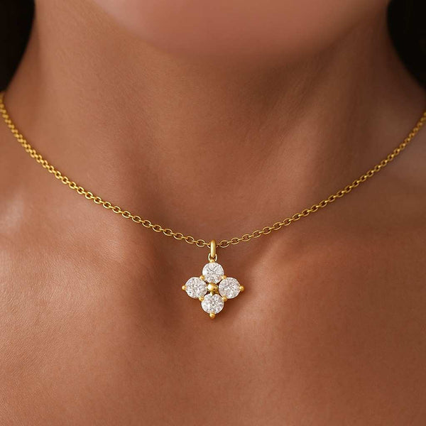 Round Diamond Halo Pendant Round Lab Diamond Anniversary Pendant Gift