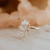 Round Diamond Moissanite Engagement Ring For Her