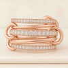 Round Diamond Pave Interlocking Ring
