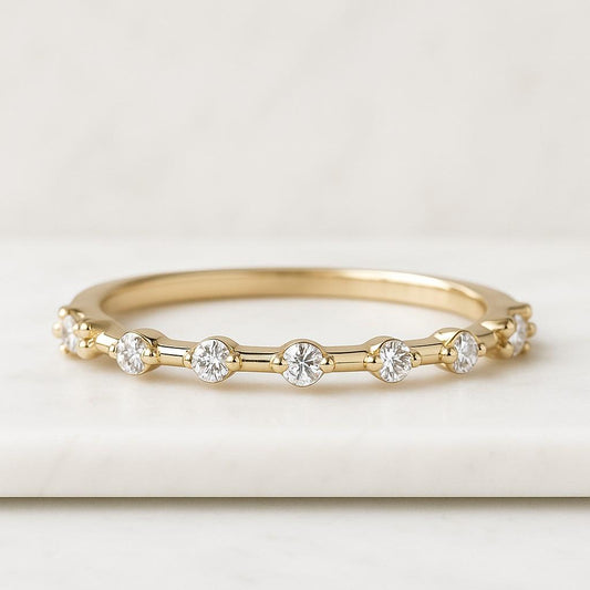 6 Prong Diamond Cluster Promise Ring  Wedding Ring for Her