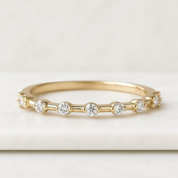 6 Prong Diamond Cluster Promise Ring  Wedding Ring for Her