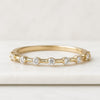 Round Cut Lab Grown Diamond Wedding Band In Yellow Gold