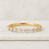 Distance Round Cut Moissanite Diamond Wedding Band For Her