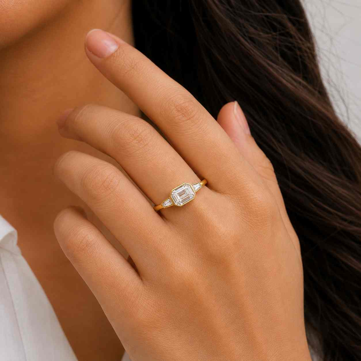 round diamond ring  solitaire ring anniversary gift