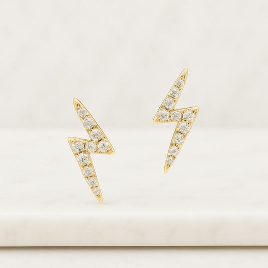 Diamond Stud Earring Round Diamond Solitaire Earrings 14k Yellow Gold 14K White Gold 14K Rose gold