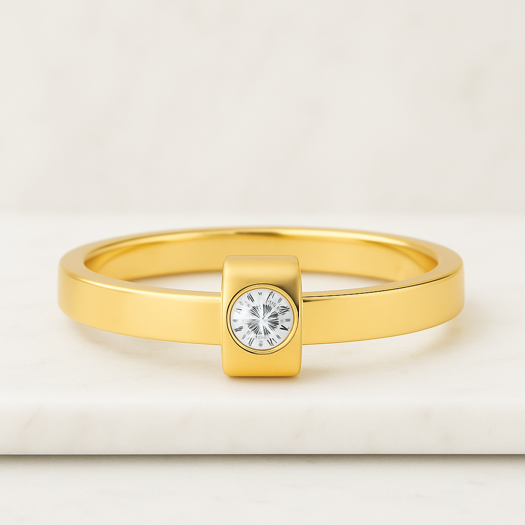 Round Diamond Wedding Band Real Lab Diamond Ring for Anniversary Gifts Pear Stackable Ring