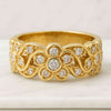 Round Cut Multi CVD Diamond Cluster Wedding Ring