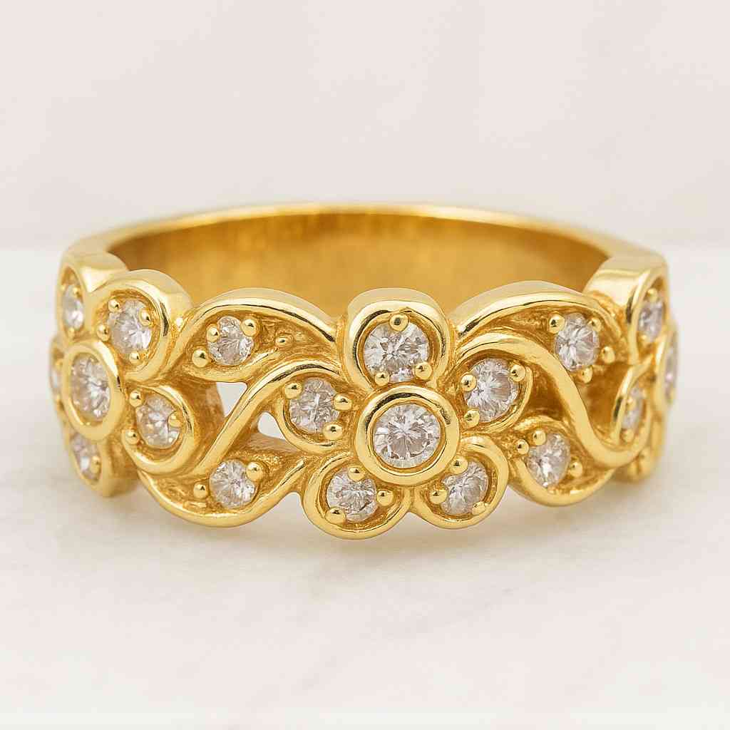 Round Lab Diamond Flower Halo Engagement Ring IGI Certified Round Ideal Cut Lab Grown Diamond Engagement Ring Sun flower Cluster Diamond ring