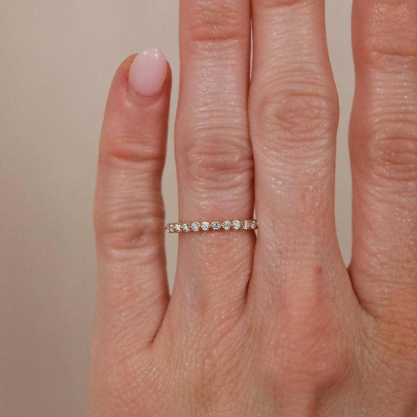 Round Lab Diamond Wedding Bands